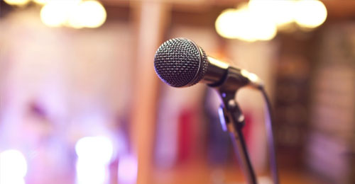 Microfono di un concerto live